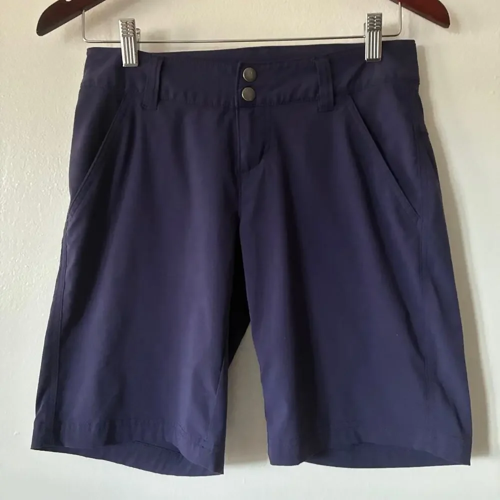 Columbia Omni Shield Womens Size 2 Purple Hiking Shorts Quick Dry Stretch Trail - Picture 1 of 11